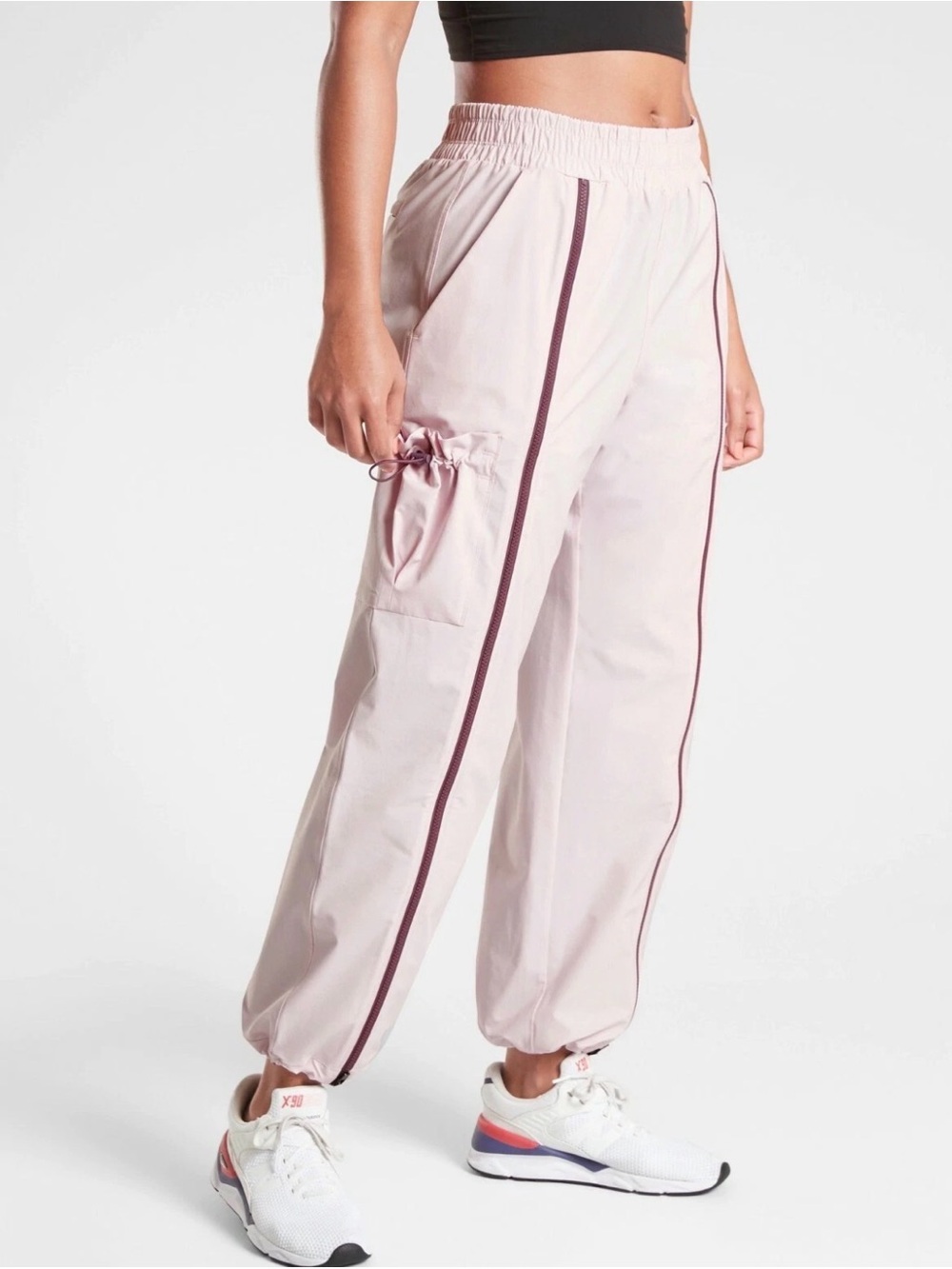 NWT $128 Athleta Stay Fly Pant, Rosario Pink SIZE M #563143